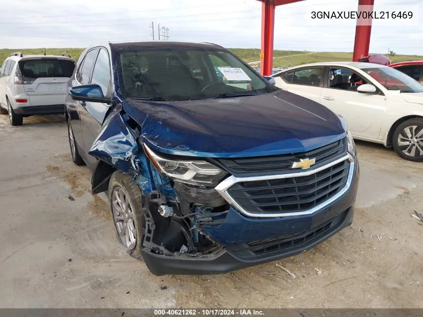 2019 Chevrolet Equinox Lt VIN: 3GNAXUEV0KL216469 Lot: 40621262