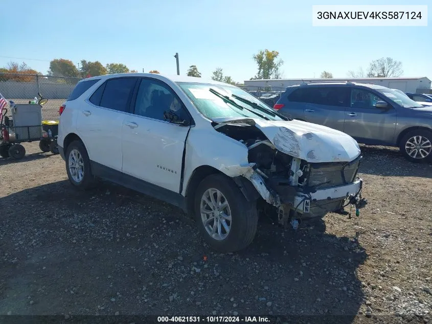 2019 Chevrolet Equinox Lt VIN: 3GNAXUEV4KS587124 Lot: 40621531