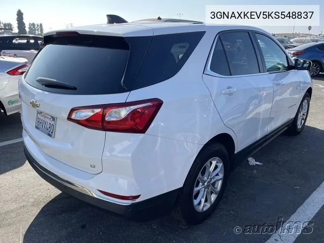 2019 Chevrolet Equinox Lt VIN: 3GNAXKEV5KS548837 Lot: 40625890