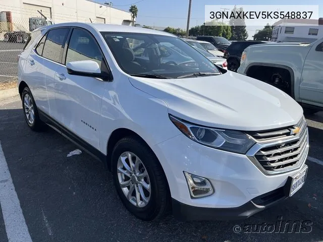 2019 Chevrolet Equinox Lt VIN: 3GNAXKEV5KS548837 Lot: 40625890