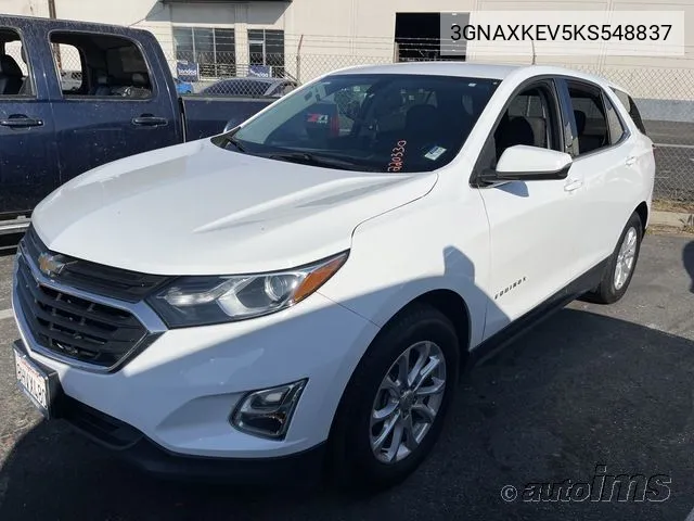 2019 Chevrolet Equinox Lt VIN: 3GNAXKEV5KS548837 Lot: 40625890