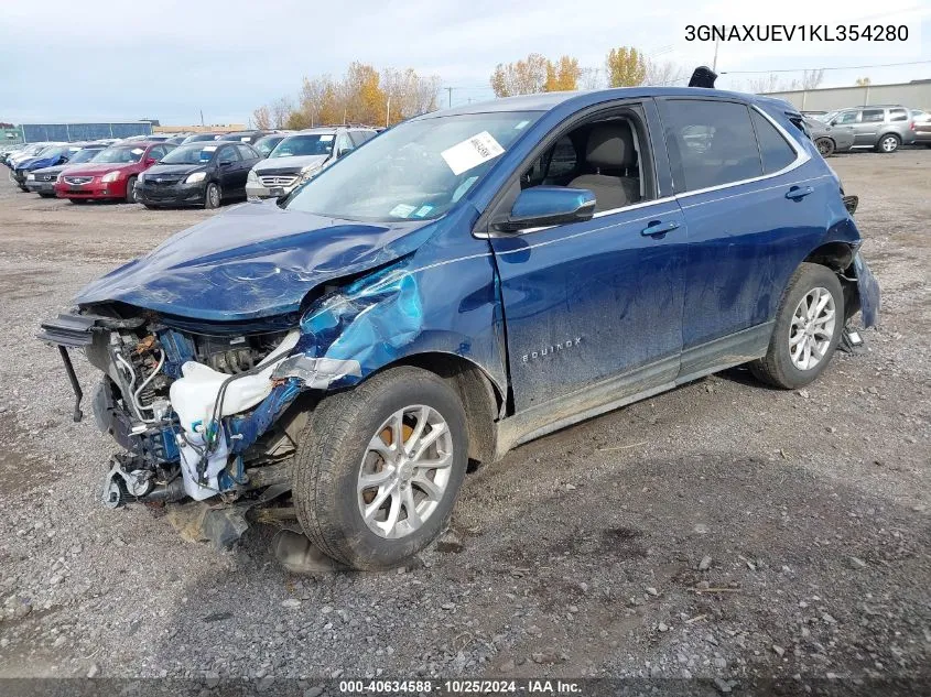 2019 Chevrolet Equinox Lt VIN: 3GNAXUEV1KL354280 Lot: 40634588