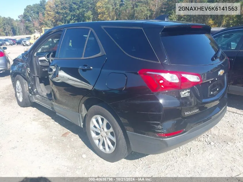 2019 Chevrolet Equinox Ls VIN: 2GNAXHEV6K6141563 Lot: 40638798