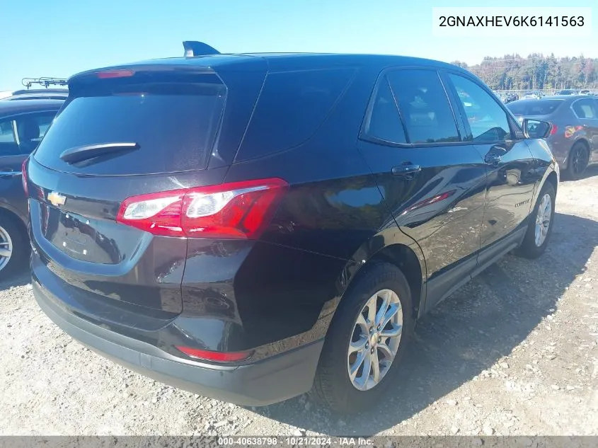 2019 Chevrolet Equinox Ls VIN: 2GNAXHEV6K6141563 Lot: 40638798