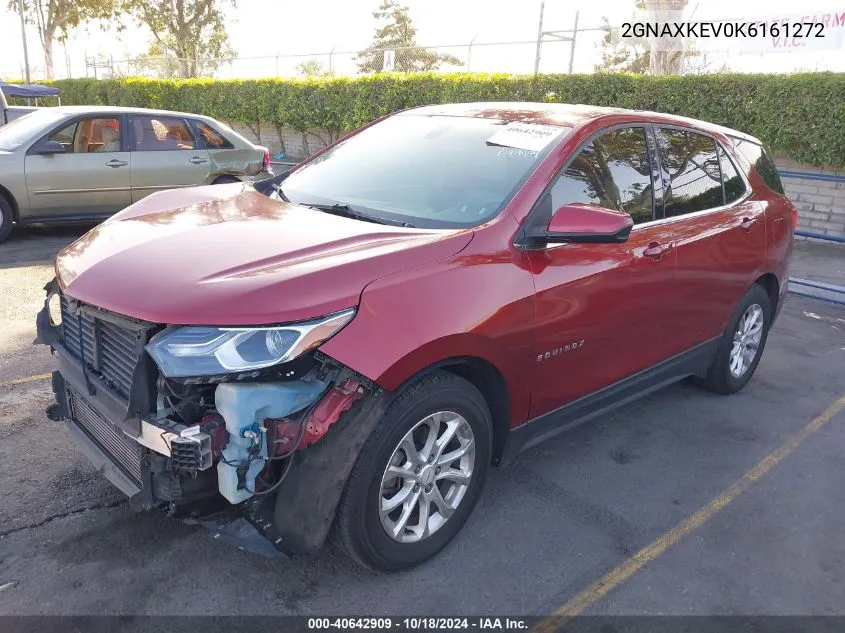 2019 Chevrolet Equinox Lt VIN: 2GNAXKEV0K6161272 Lot: 40642909