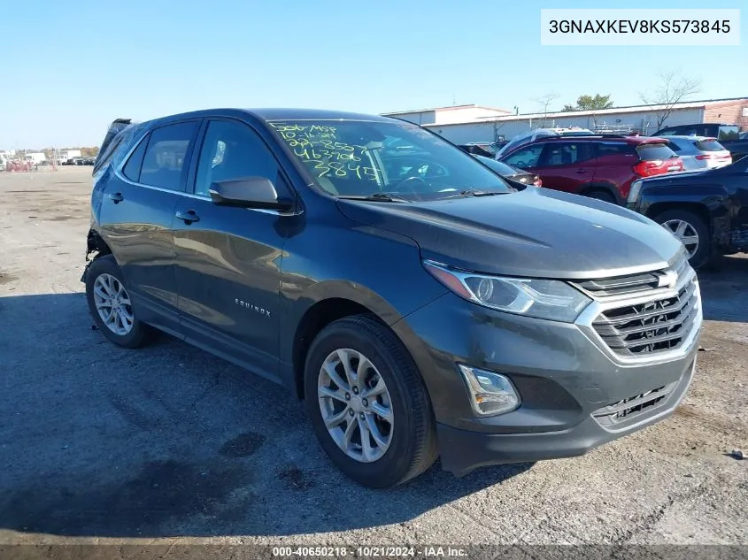 2019 Chevrolet Equinox Lt VIN: 3GNAXKEV8KS573845 Lot: 40650218