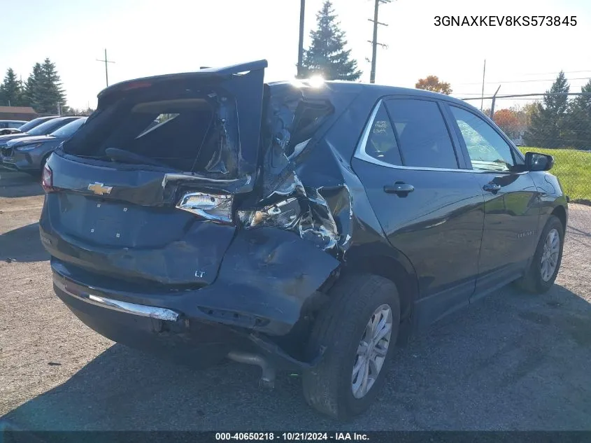 2019 Chevrolet Equinox Lt VIN: 3GNAXKEV8KS573845 Lot: 40650218