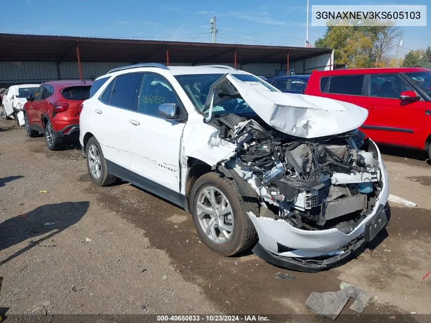 2019 Chevrolet Equinox Premier VIN: 3GNAXNEV3KS605103 Lot: 40650833