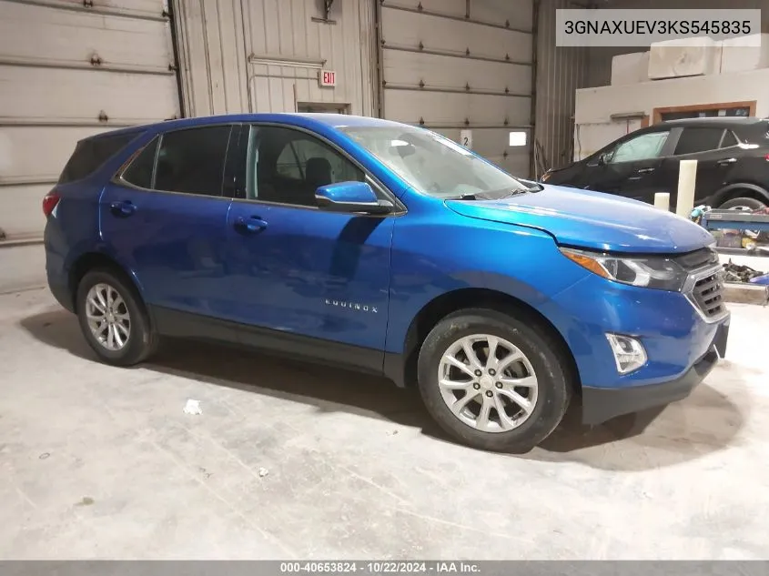 2019 Chevrolet Equinox Lt VIN: 3GNAXUEV3KS545835 Lot: 40653824