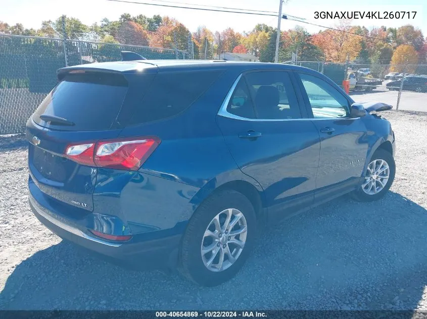 2019 Chevrolet Equinox Lt VIN: 3GNAXUEV4KL260717 Lot: 40654869