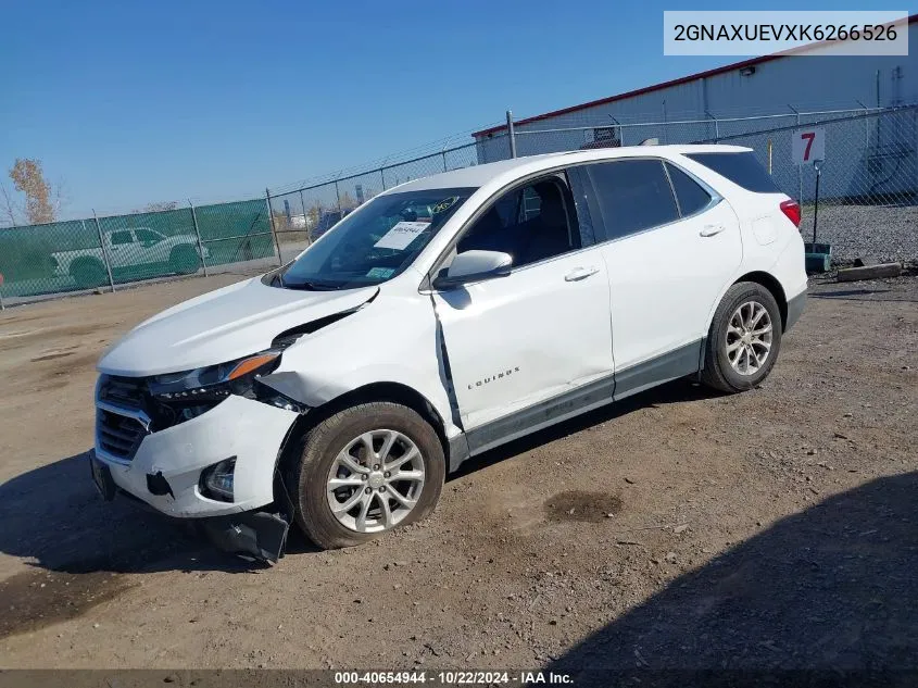 2019 Chevrolet Equinox Lt VIN: 2GNAXUEVXK6266526 Lot: 40654944