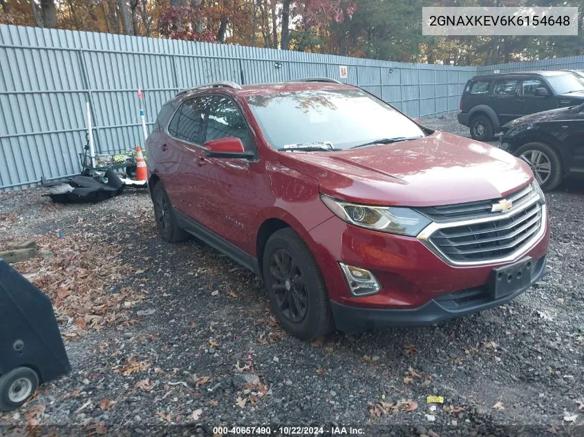 2019 Chevrolet Equinox Lt VIN: 2GNAXKEV6K6154648 Lot: 40657490