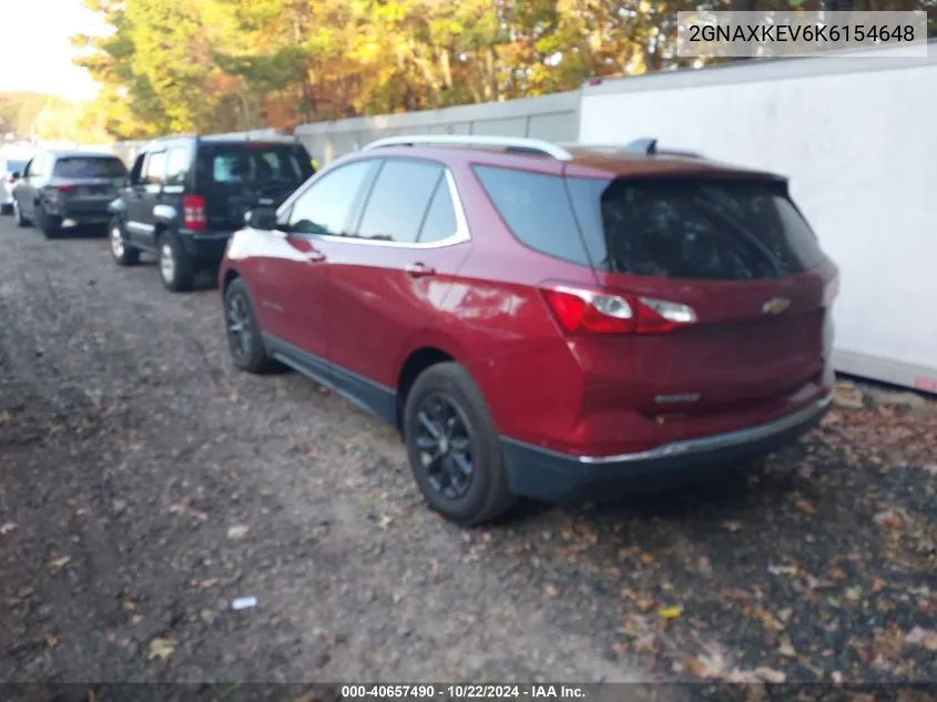 2019 Chevrolet Equinox Lt VIN: 2GNAXKEV6K6154648 Lot: 40657490