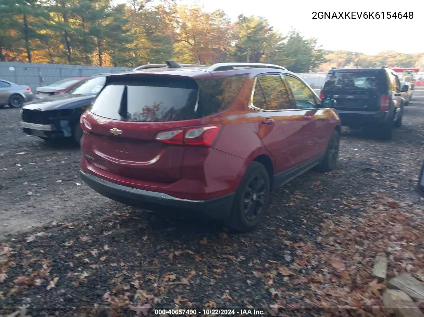 2019 Chevrolet Equinox Lt VIN: 2GNAXKEV6K6154648 Lot: 40657490