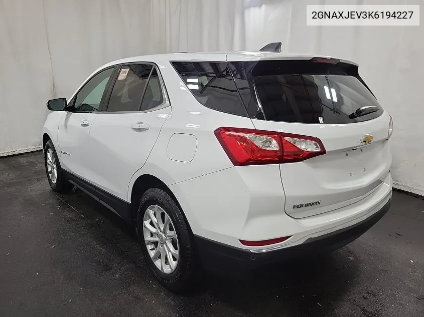 2019 Chevrolet Equinox Lt VIN: 2GNAXJEV3K6194227 Lot: 40659292