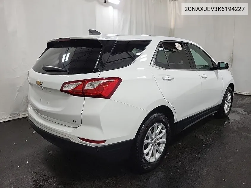 2019 Chevrolet Equinox Lt VIN: 2GNAXJEV3K6194227 Lot: 40659292