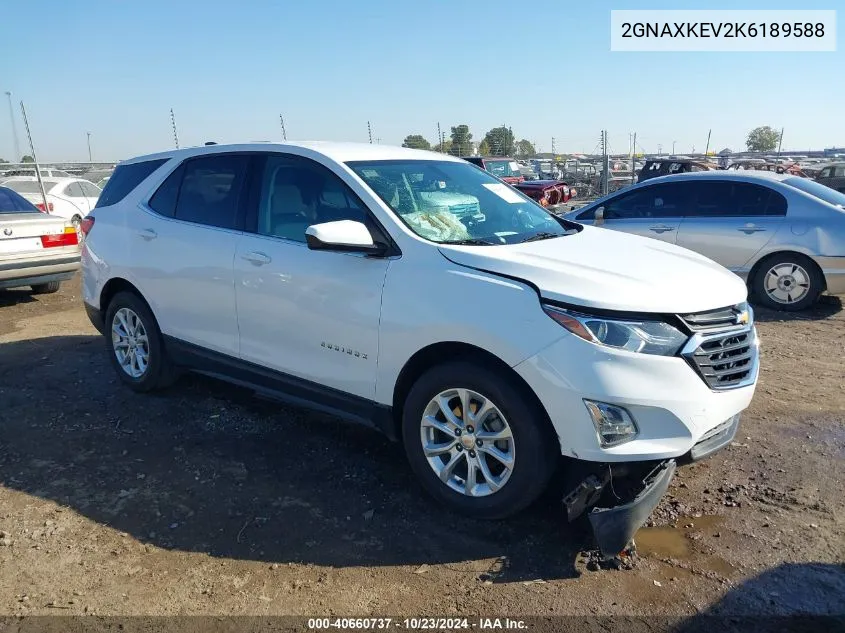 2019 Chevrolet Equinox Lt VIN: 2GNAXKEV2K6189588 Lot: 40660737