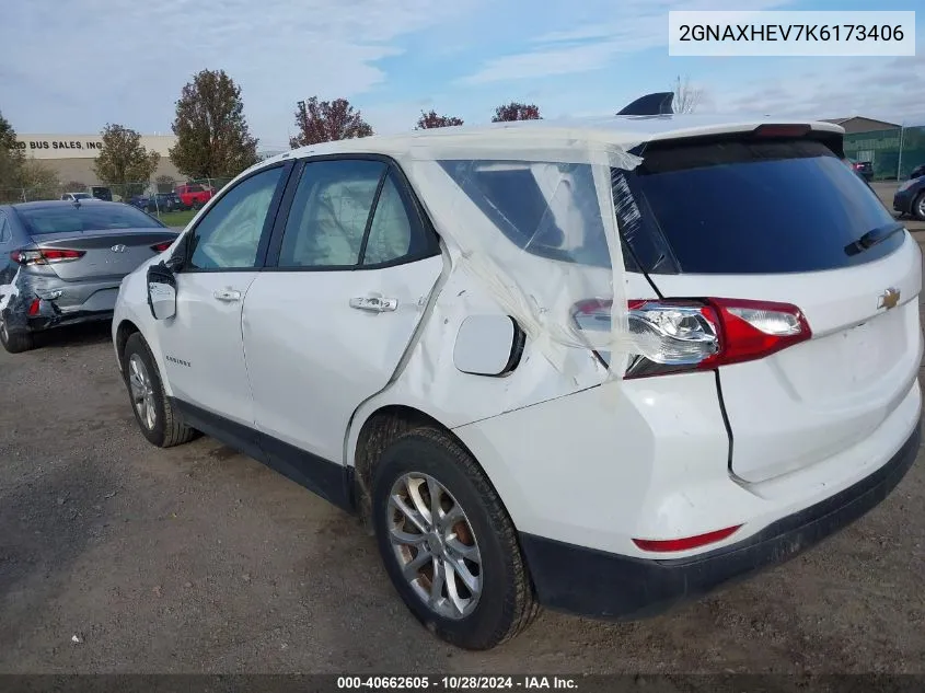 2019 Chevrolet Equinox Ls VIN: 2GNAXHEV7K6173406 Lot: 40662605