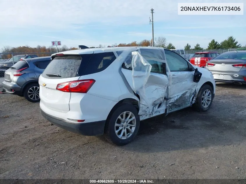 2019 Chevrolet Equinox Ls VIN: 2GNAXHEV7K6173406 Lot: 40662605