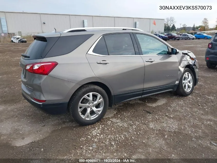 2019 Chevrolet Equinox Premier VIN: 3GNAXXEV3KS570073 Lot: 40665071