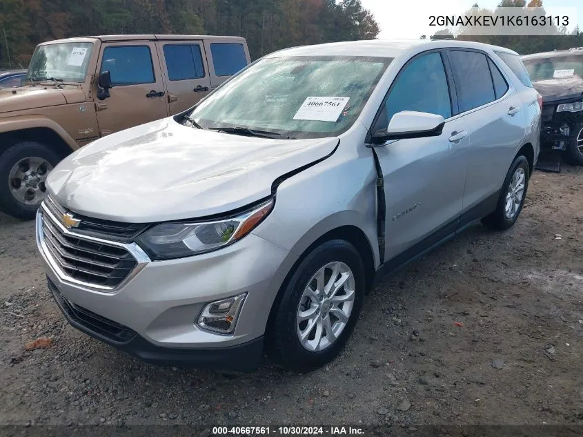 2019 Chevrolet Equinox Lt VIN: 2GNAXKEV1K6163113 Lot: 40667561