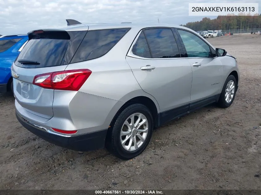 2019 Chevrolet Equinox Lt VIN: 2GNAXKEV1K6163113 Lot: 40667561