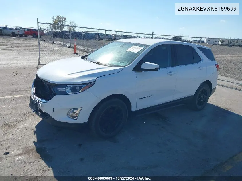 2019 Chevrolet Equinox Lt VIN: 2GNAXKEVXK6169699 Lot: 40669009