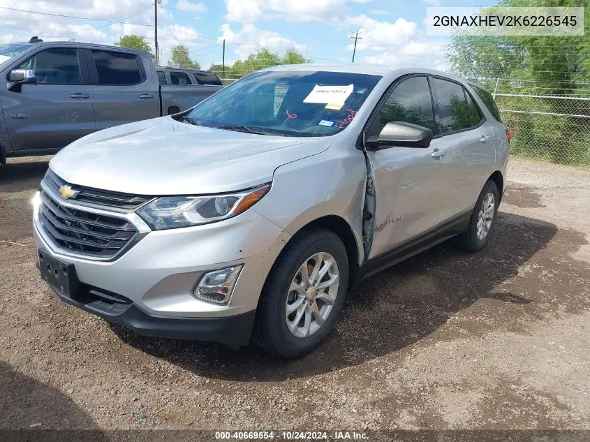 2019 Chevrolet Equinox Ls VIN: 2GNAXHEV2K6226545 Lot: 40669554