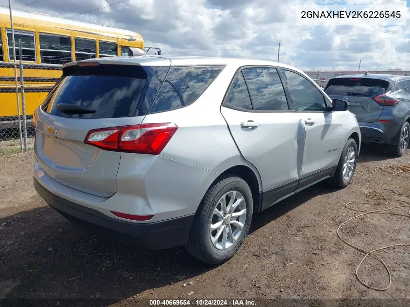 2019 Chevrolet Equinox Ls VIN: 2GNAXHEV2K6226545 Lot: 40669554