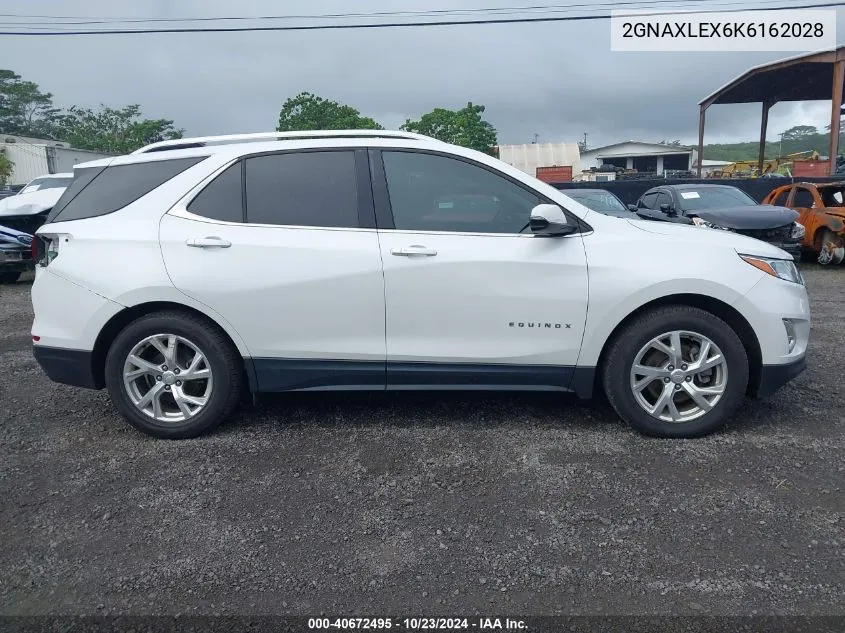 2019 Chevrolet Equinox Lt VIN: 2GNAXLEX6K6162028 Lot: 40672495