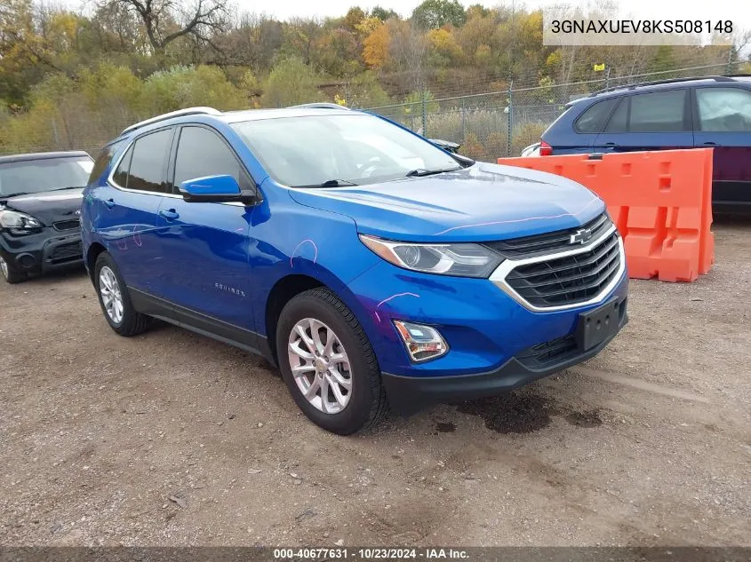 2019 Chevrolet Equinox Lt VIN: 3GNAXUEV8KS508148 Lot: 40677631