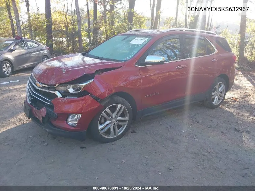 2019 Chevrolet Equinox Premier VIN: 3GNAXYEX5KS632967 Lot: 40678891