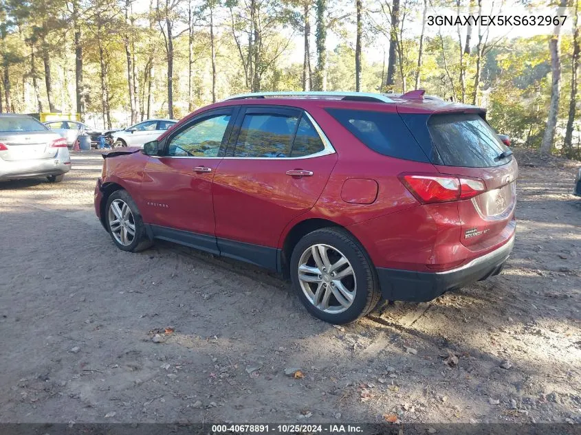 2019 Chevrolet Equinox Premier VIN: 3GNAXYEX5KS632967 Lot: 40678891