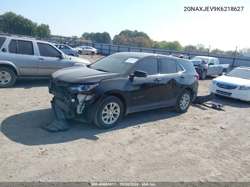 2019 Chevrolet Equinox Lt VIN: 2GNAXJEV9K6218627 Lot: 40680411