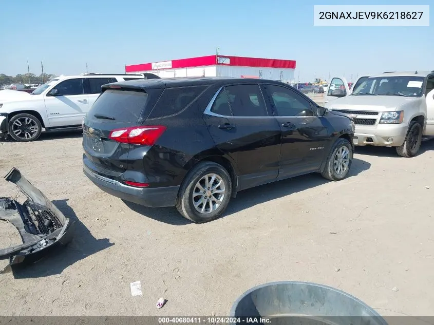 2019 Chevrolet Equinox Lt VIN: 2GNAXJEV9K6218627 Lot: 40680411