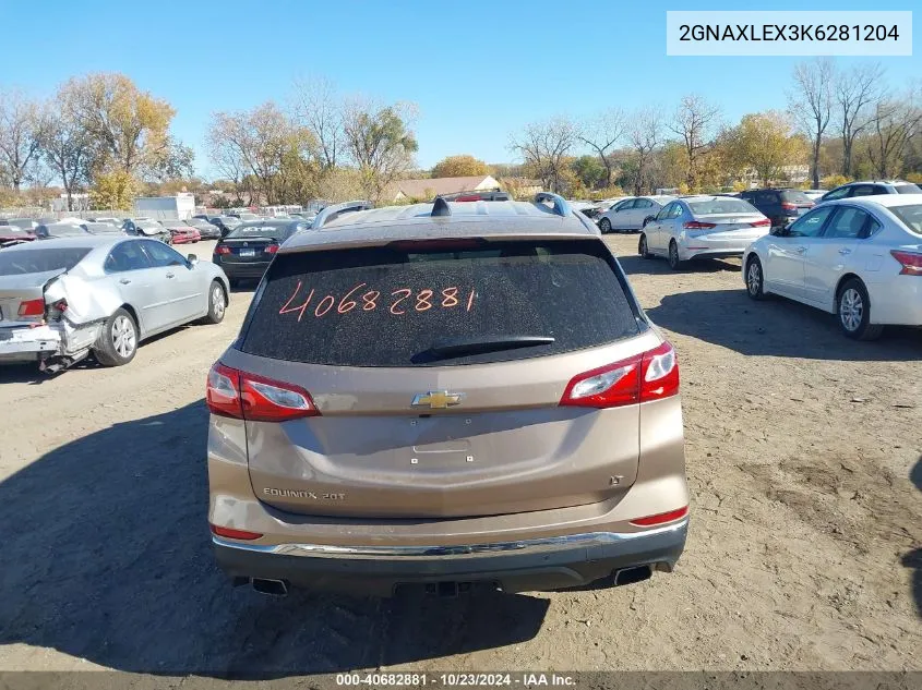 2019 Chevrolet Equinox Lt VIN: 2GNAXLEX3K6281204 Lot: 40682881