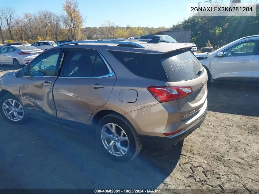 2019 Chevrolet Equinox Lt VIN: 2GNAXLEX3K6281204 Lot: 40682881