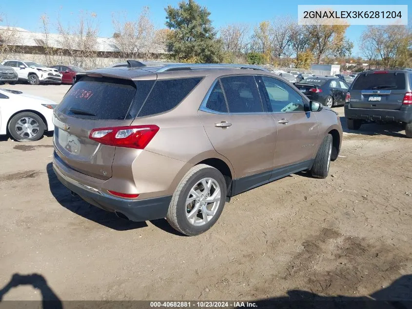 2019 Chevrolet Equinox Lt VIN: 2GNAXLEX3K6281204 Lot: 40682881