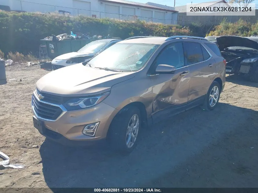 2019 Chevrolet Equinox Lt VIN: 2GNAXLEX3K6281204 Lot: 40682881