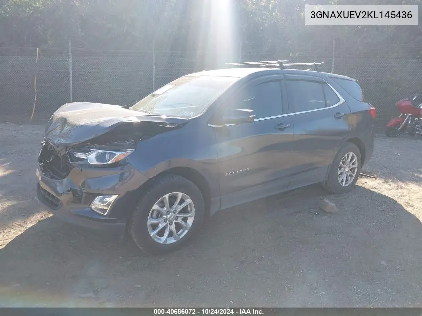 3GNAXUEV2KL145436 2019 Chevrolet Equinox Lt