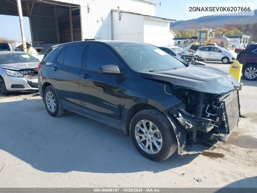 2019 Chevrolet Equinox Ls VIN: 2GNAXSEV0K6207666 Lot: 40686167