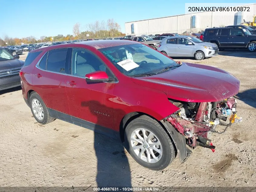 2019 Chevrolet Equinox Lt VIN: 2GNAXKEV8K6160872 Lot: 40687631