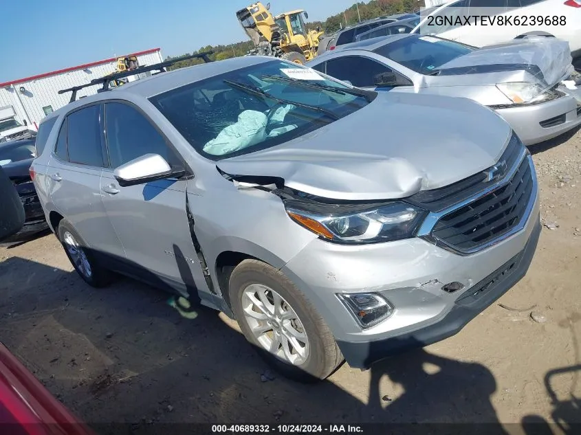 2019 Chevrolet Equinox Lt VIN: 2GNAXTEV8K6239688 Lot: 40689332