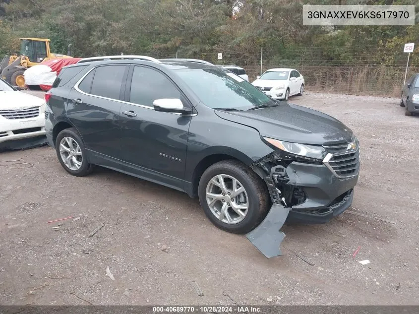 2019 Chevrolet Equinox Premier VIN: 3GNAXXEV6KS617970 Lot: 40689770