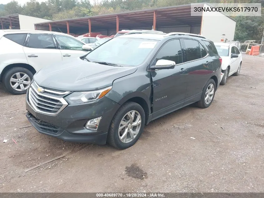 2019 Chevrolet Equinox Premier VIN: 3GNAXXEV6KS617970 Lot: 40689770