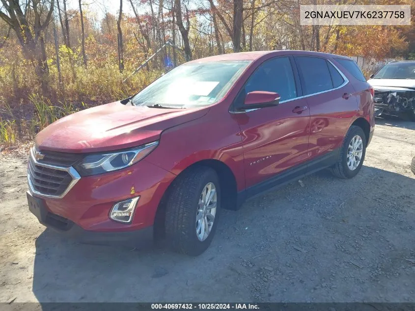 2019 Chevrolet Equinox Lt VIN: 2GNAXUEV7K6237758 Lot: 40697432