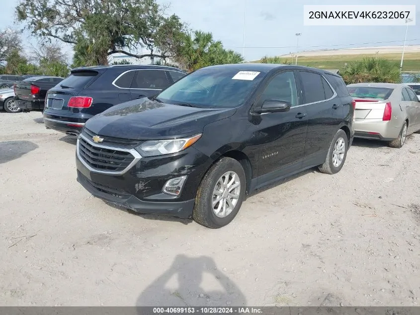 2019 Chevrolet Equinox Lt VIN: 2GNAXKEV4K6232067 Lot: 40699153