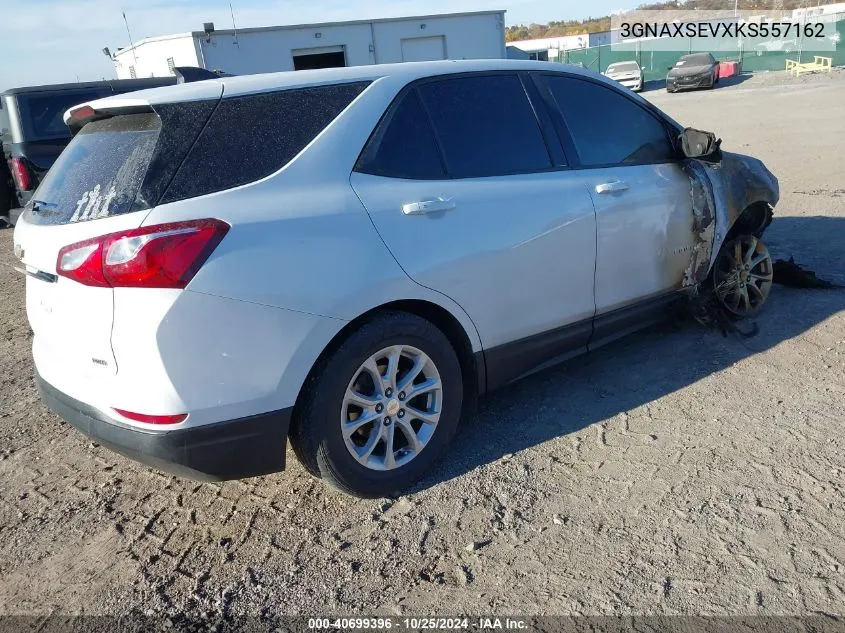 2019 Chevrolet Equinox Ls VIN: 3GNAXSEVXKS557162 Lot: 40699396