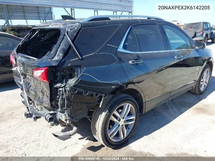 2019 Chevrolet Equinox Premier VIN: 2GNAXPEX2K6142205 Lot: 40699740