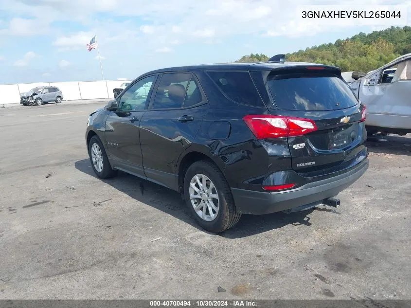 2019 Chevrolet Equinox Ls VIN: 3GNAXHEV5KL265044 Lot: 40700494